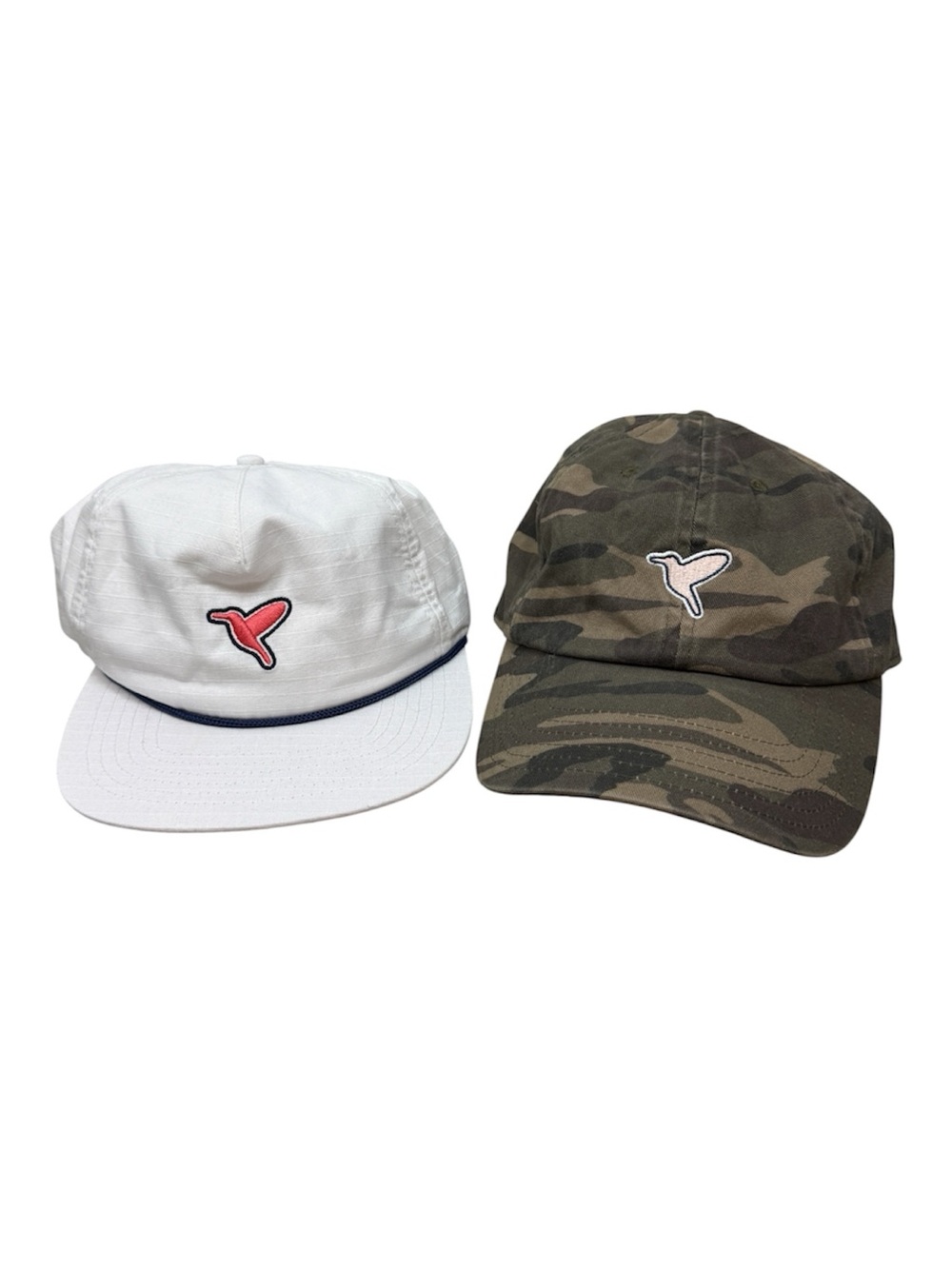 Birddogs set of 2 hats- Free the Bird camouflage and White